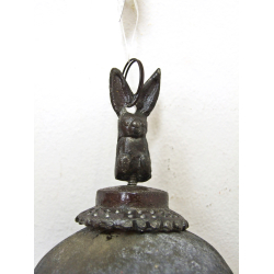 Jajo szklane wiszące metaliczne Stare Złoto Czarny